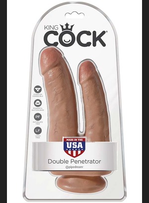 Фаллоимитатор для двойного проникновения King Cock Double Penetrator