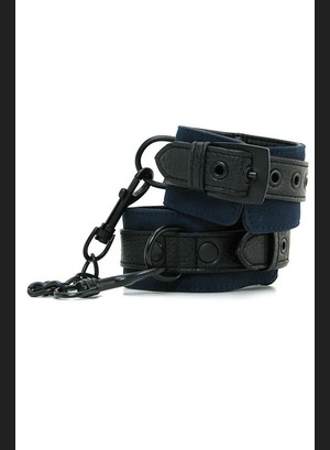 Оковы БДСМ James Deen Black & Blue Bound Ankle Cuffs