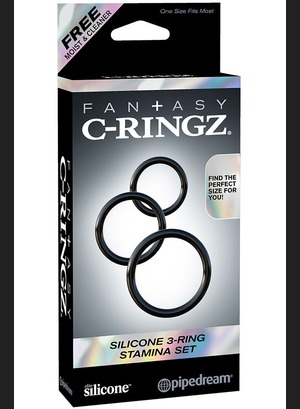 Набор колец Fantasy C-Ringz Silicone 3-Ring Stamina Set Black