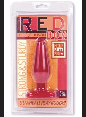 Анальная пробка Red Boy Line Medium Butt Plug