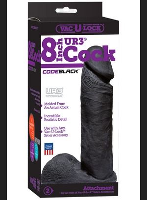 Фалоимитатор Vac-U-Lock CodeBlack 8 Inch UR3 Cock