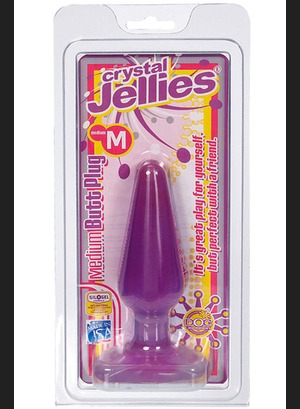 Анальная пробка Medium Buttplug Crystal Purple Jell