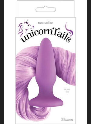 Анальный плаг с хвостом Unicorn Tails Pastel Purple