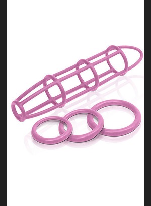 Набор для усиления эрекции Elite Cockcage Ring Set Pink