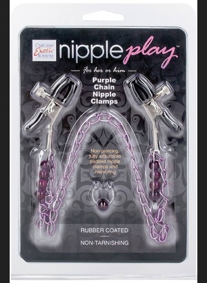 Зажимы для сосков Chain Nipple Clamps Purple