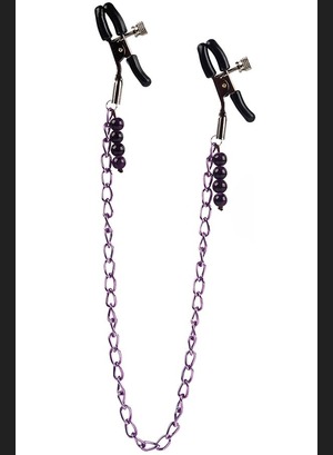Зажимы для сосков Chain Nipple Clamps Purple