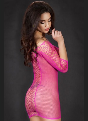 Платье сетка Chilirose CR-3594-Pink