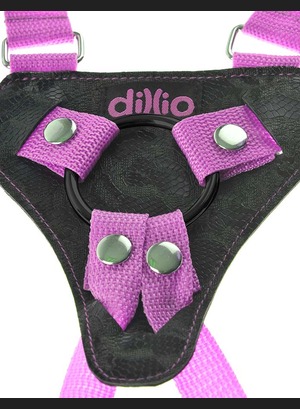 Страпон Dillio 7 Strap-On Suspender Harness Set Pink