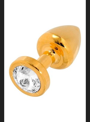 Анальная пробка Buttplug Gold 24c W Crystal 25mm
